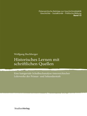 cover image of Historisches Lernen mit schriftlichen Quellen